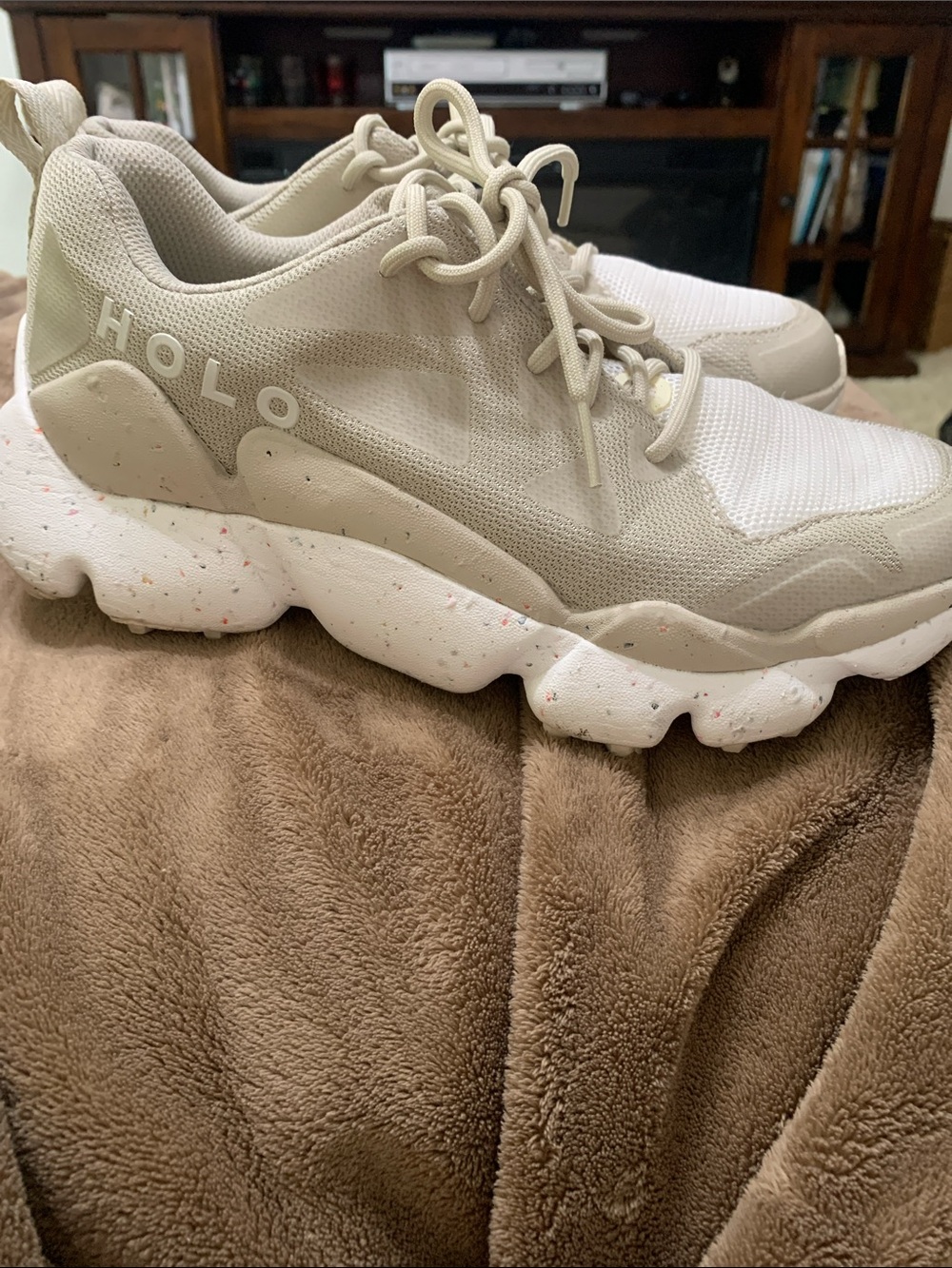 HOLO Beige Athletic Sneakers for Women